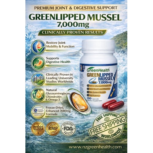 Green Lipped Mussel  7000mg 100 Capsules 
