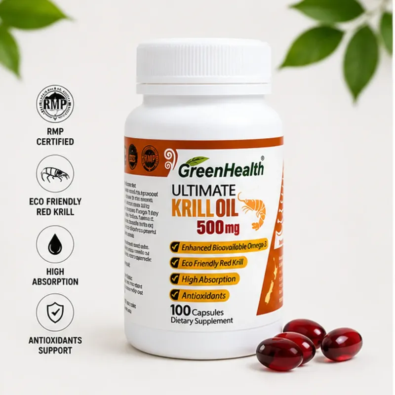 Krill Oil 500mg Capsules Omega 3 Supplement