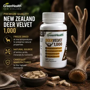 New Zealand Deer Velvet 1000mg Capsules