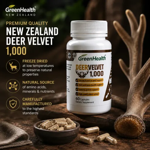 New Zealand Deer Velvet 1000mg Capsules
