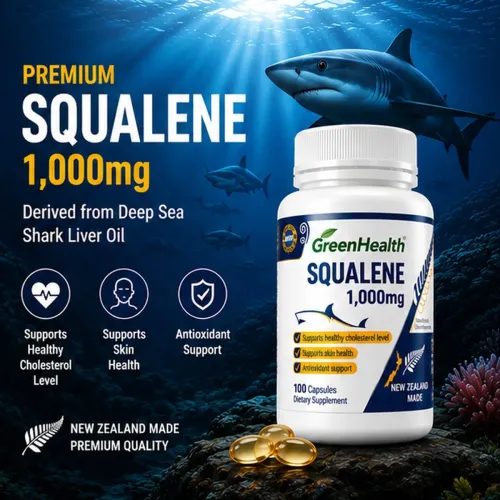 New Zealand Squalene 1000mg Deep Sea Shark Liver Oil Supplement