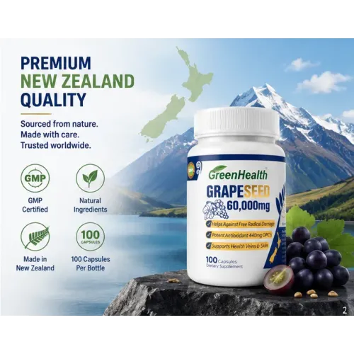 New Zealand Grape Seed Extract 60000mg 100 Capsules