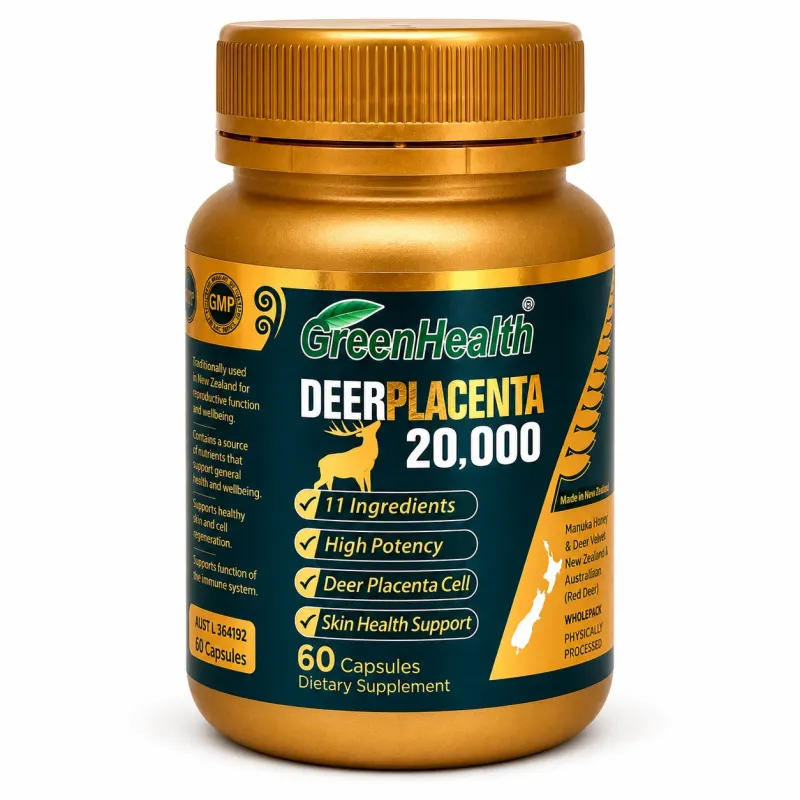 GreenHealth Deer Placenta 20,000mg Capsules