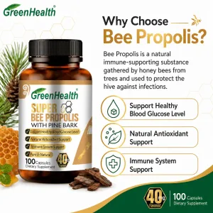 Bee Propolis 2600mg Capsules | Natural Propolis Supplement