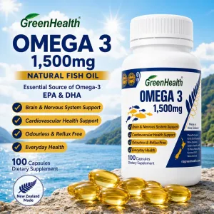 Benefits of GreenHealth Omega 3 1,500mg Fish Oil