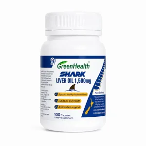 Shark Liver Oil 1500mg x 100 Capsules - New Zealand Green Health