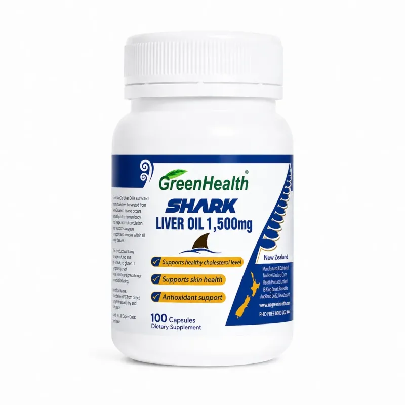 Shark Liver Oil 1500mg x 100 Capsules - New Zealand Green Health