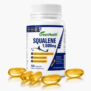 GreenHealth Squalene 1,500mg with Softgel Capsules