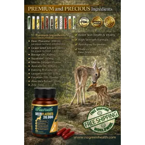 Premium Deer Placenta 20,000mg Ingredient Formula