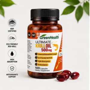 Krill Oil 500mg Capsules Omega 3 Supplement
