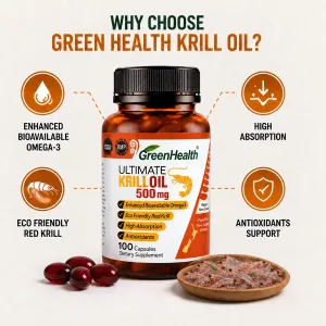 New Zealand Krill Oil 500mg Capsules | Omega 3 Supplement