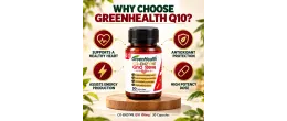 GreenHealth Co-Enzyme Q10 100mg – Heart Health, Energy and Antioxidant Protection